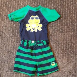 Boys swim trunks with rash guard